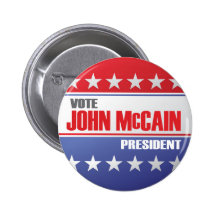 Voto John McCain para el presidente Pins