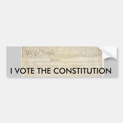 VOTO LA CONSTITUCIÓN PEGATINA DE PARACHOQUE