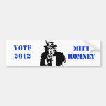 VOTO MITT ROMNEY 2012 ETIQUETA DE PARACHOQUE
