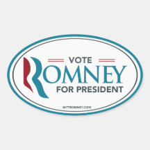 Voto Mitt Romney para el presidente (óvalo del log Colcomanias Óval