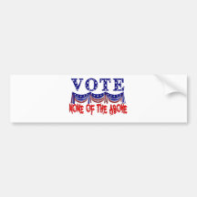 VOTO NINGUNO DEL ANTEDICHO ETIQUETA DE PARACHOQUE