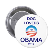 Voto Obama 2012 de los amantes del perro Pins