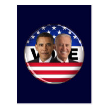 Voto Obama y Biden Tarjeta Postal