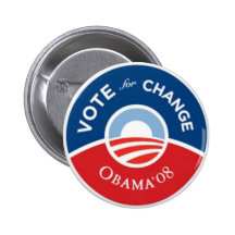 Voto para el botón de Obama del cambio