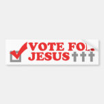 Voto para Jesús Etiqueta De Parachoque