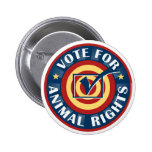 Voto para los derechos de los animales pin