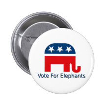 Voto para los elefantes pin