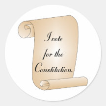 Voto por la constitución pegatina