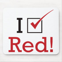 Voto rojo alfombrilla de ratones
