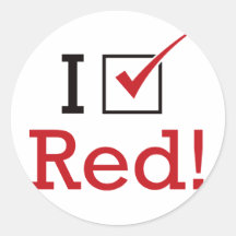 Voto rojo etiqueta