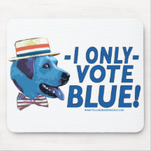 Voto solamente Mousepad azul Alfombrillas De Ratones