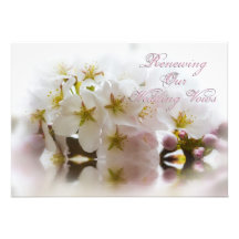 Votos de boda de renovación - flores de Invitation Anuncio