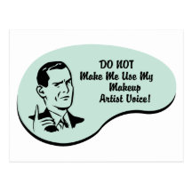 Voz del artista de maquillaje tarjeta postal