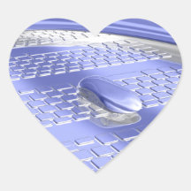 Vuelo azul calcomanías de corazones personalizadas