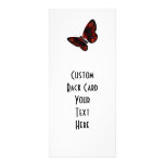 Vuelo con alas rojo sangre y negro de la mariposa tarjetas publicitarias a todo color