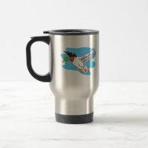Vuelo del pato del pato silvestre taza de café