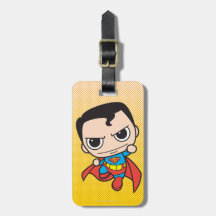 Vuelo del superhombre de Chibi Etiquetas Maleta