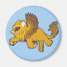 Vuelo lindo de Gryphon Imán Para Frigorífico