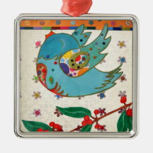 Vuelo lindo del pájaro y canto ornamento de reyes magos