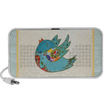 Vuelo lindo del pájaro y canto iPod altavoz