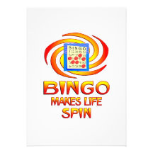 Vueltas del bingo invitación personalizada