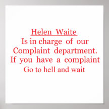 waite de Helen Posters