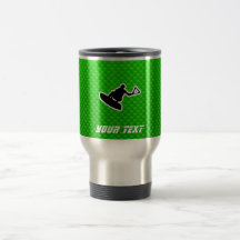 Wakeboarder verde tazas de café
