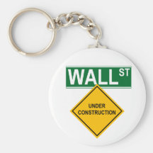 Wall Street: Bajo construcción Llaveros Personalizados