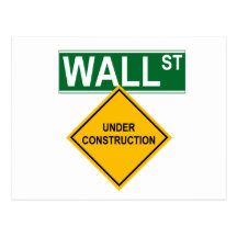 Wall Street bajo construcción Tarjeta Postal