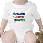 Wall Street/dinero del amor de la paz Camisetas
