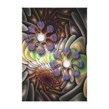 Wallart abstracto artístico con las flores de la f impresiones en lona