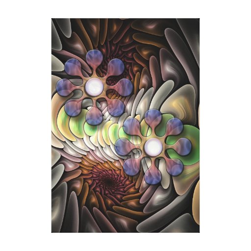 Wallart abstracto artístico con las flores de la f impresiones en lona