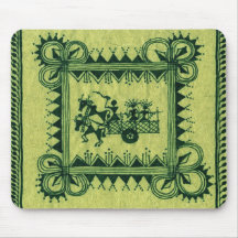 Warli BullockCart Tapetes De Raton