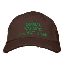 ¡WARMINGis GLOBAL un fraude del NOW! Gorra De Béisbol Bordada