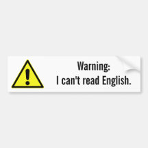 warning-04 etiqueta de parachoque