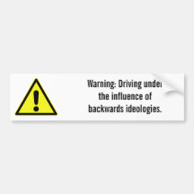 warning-08 pegatina de parachoque