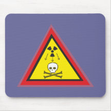 Warnzeichen tödliche Strahlung sign deadly rays Mousepad