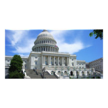 Washington DC de la Casa Blanca del capitolio de E Tarjeta Con Foto Personalizada
