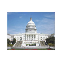 Washington DC del edificio del capitolio de los E. Lona Envuelta Para Galerias