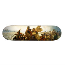 Washington que cruza el Delaware de Manuel Leutze Patines