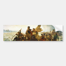 Washington que cruza el Delaware de Manuel Leutze Etiqueta De Parachoque