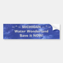 ~^~Water WonderlandSa de MICHIGAN del ~^~… Etiqueta De Parachoque