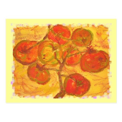 watercolour del racimo del tomate tarjetas postales