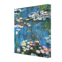 Waterlilies de Claude Monet, impresionismo del vin Lona Estirada Galerías