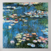 Waterlilies de Claude Monet, impresionismo del vin Posters