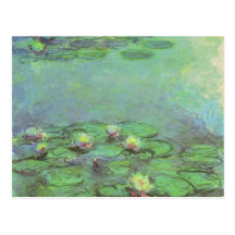 Waterlilies de Monet, impresionismo floral del vin Tarjetas Postales