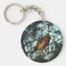 Waxwing bohemio #01 llavero