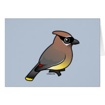 Waxwing de cedro felicitacion 
