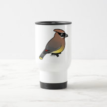 Waxwing de cedro taza de café