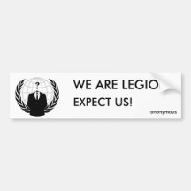 we are legion - anonymous autosticker